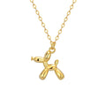 925 Sterling Silver Necklaces Gold Plated Cute Pet Dog Pendant Necklace Women Fine Jewelry Gifts