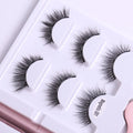 3 Pairs of Cross-Mink Synthetic Magnetic False Eyelashes Glue-Free and Multi-Layer Thick Featuring Natural and Colorful Styles MegaBDM