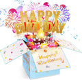Large Pop up Birthday Cards With Blowable Lights and Music Funny Happy Birthday Cards 3D Greeting Cards