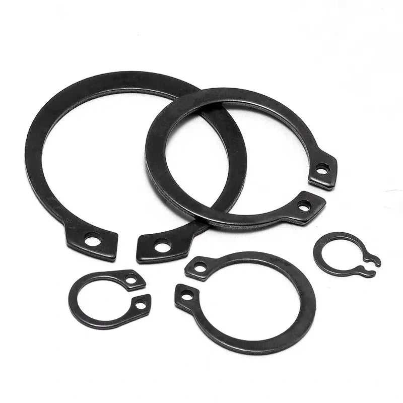 TOBO DIN471 Black Carbon Steel 4.8 8.8 Grade Snap Retaining Rings Washer External E-clip