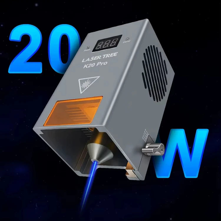 LASER TREE 20W Optical Power Laser Module Engraving Laser Cutting Machine with Air Assist for Wood Metal Acrylic Parts Module