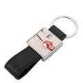 Key Holder Leather Keychain Metal Leather Keychain Sublimation Keychain