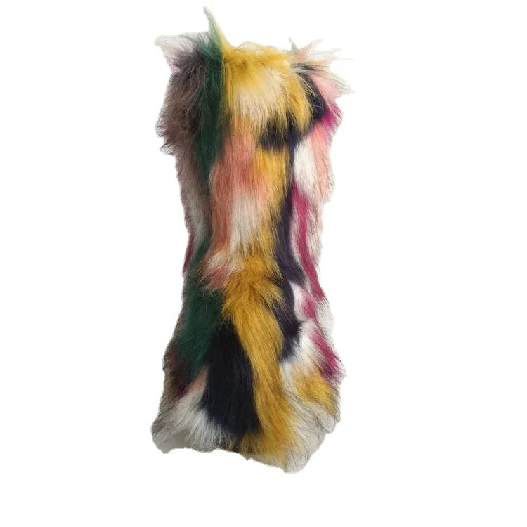Korea Ladies Fluffy Fashionable Girls Multi Color Faux Furry Faux Fur Winter Shoes Women Faux Fur Boots