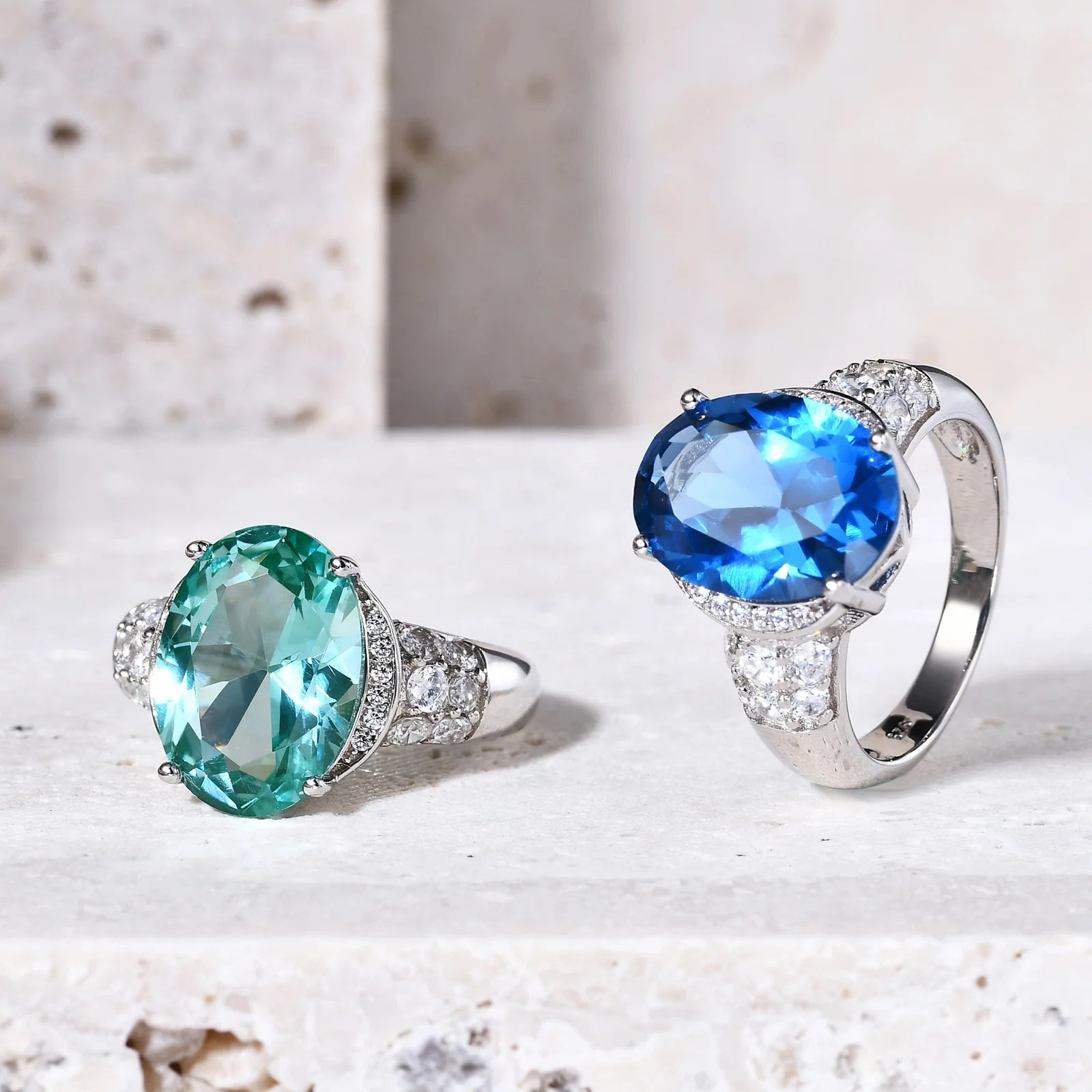 A4008 Abiding Fine Jewelry Wholesale Lab Green Spinel Rhodium Plated 925 Silver Direct Factory Girls Rings