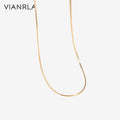 VIANRLA Jewelry Necklace Rope Snake Chain 925 Sterling Silver 18k Gold Chain Dainty Jewelry