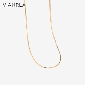 VIANRLA Jewelry Necklace Rope Snake Chain 925 Sterling Silver 18k Gold Chain Dainty Jewelry