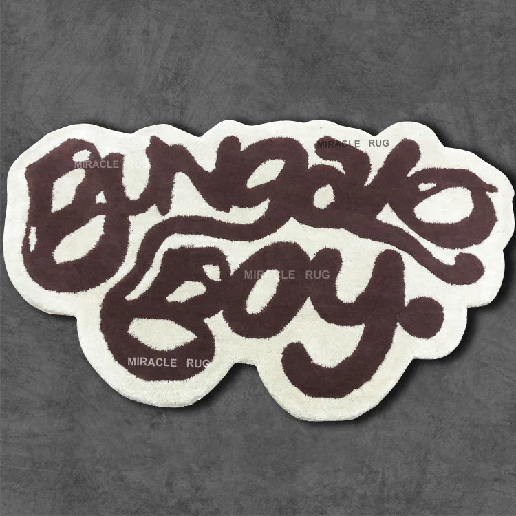 Hypebeast Floor Rugs Custom Famous Brand Logo Carpet Unique Shape Tufting Rug 3d Area Rugs