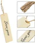 Polished Rectangle Shape Wooden Bookmarks for DIY Crafts Wood Hanging Tags for Book Collection & Personalized Gifts
