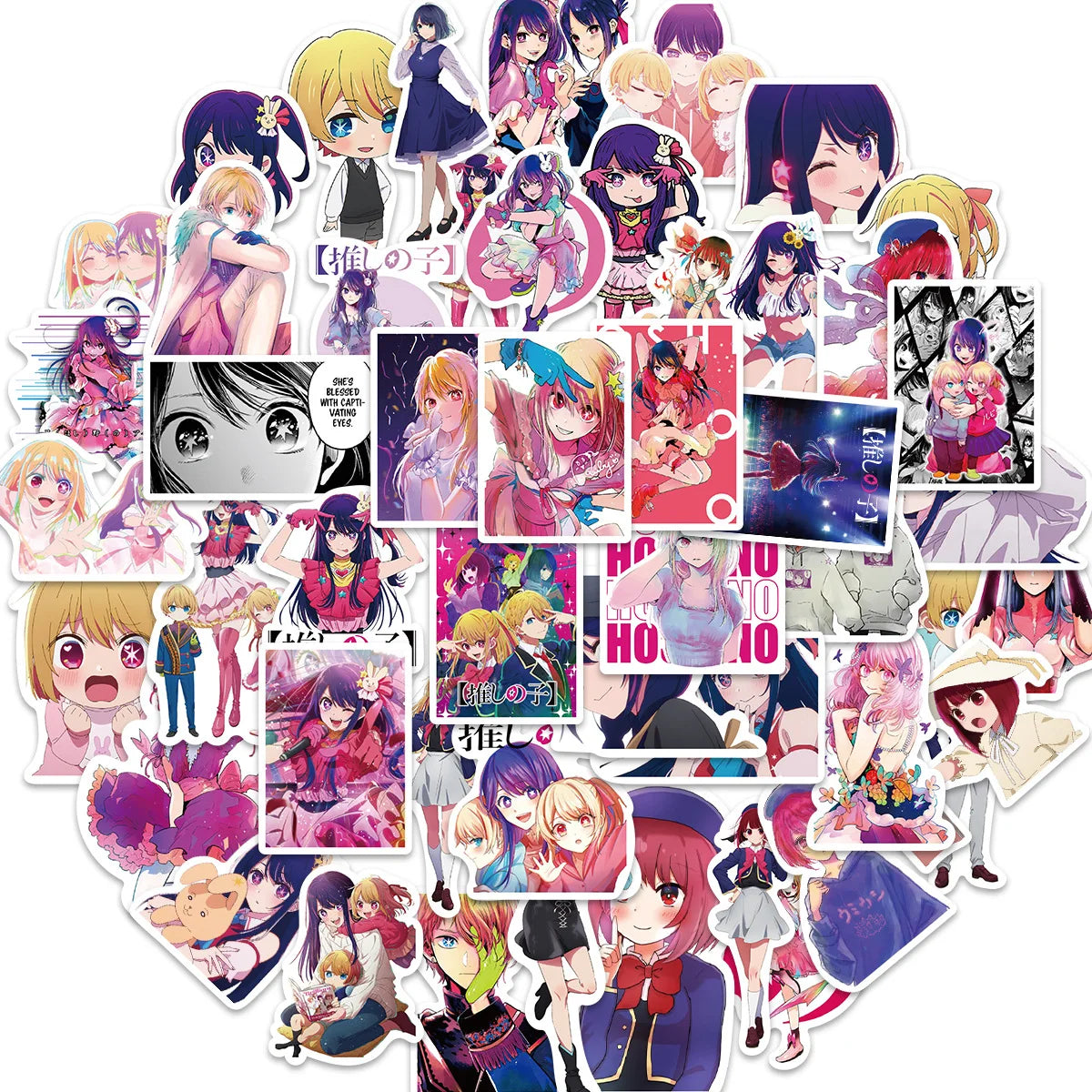 Full Series 50PCS Newly Japanese Cute Anime Oshi No Ko Sticker for Notebook Laptop Luggage DIY