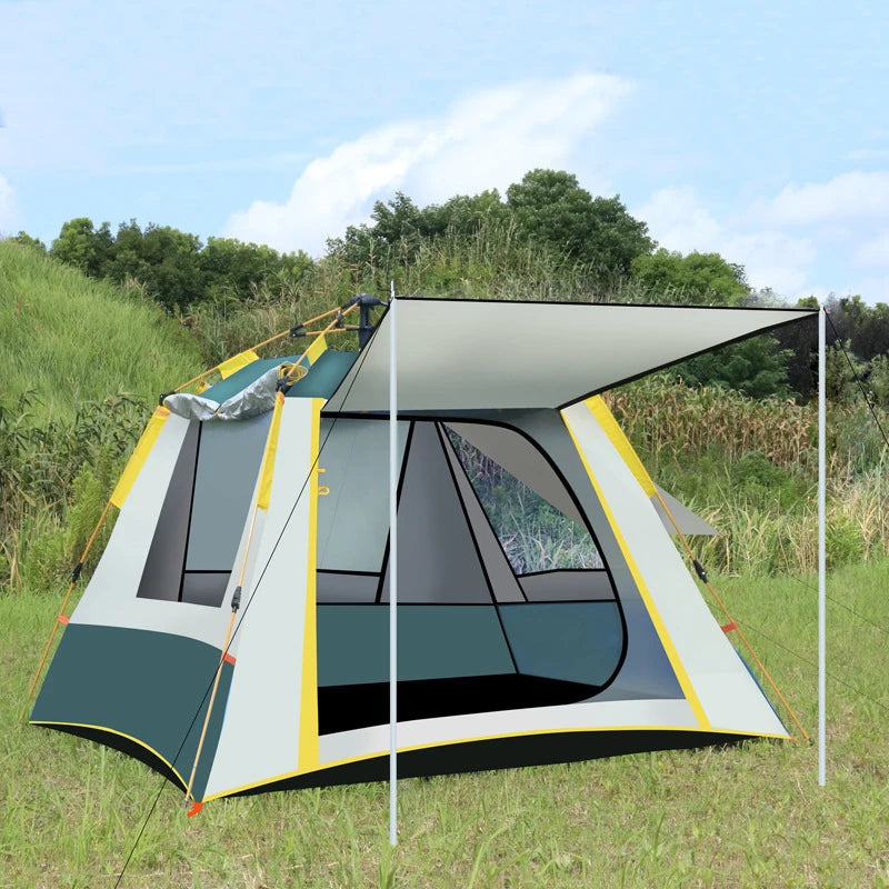 Hot Sale Family Outdoor Automatic Tent Camping 2-4 Person 210D Oxford Family Waterproof Tent