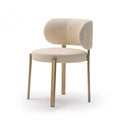 Italian Luxury Designer Dining Chair Light Stainless Steel Fabric Upholstered Modern High-End Home Furniture 3-Year Warranty