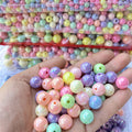 2025 Crystal Factory Direct Sell Acrylic Macaroon AB Colors Round Beads Plastic Beads for Jewelry Making