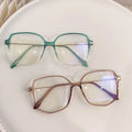 Jiuling Eyewear Wholesale Cheap Price Eye Glasses Woman Ins Style Glasses Large square Frame Anti Blue Light Blocking Glasses