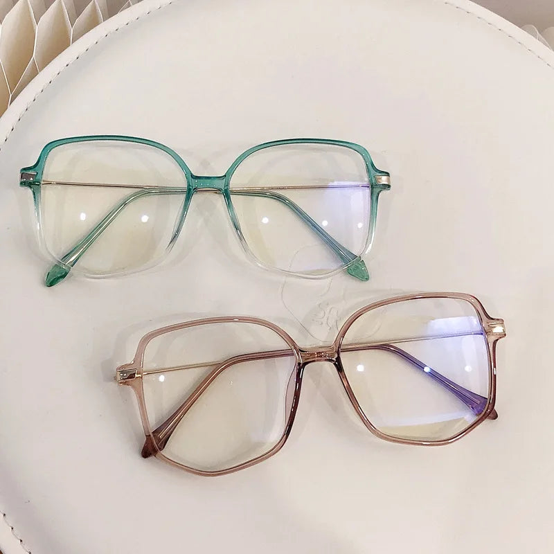 Jiuling Eyewear Wholesale Cheap Price Eye Glasses Woman Ins Style Glasses Large square Frame Anti Blue Light Blocking Glasses