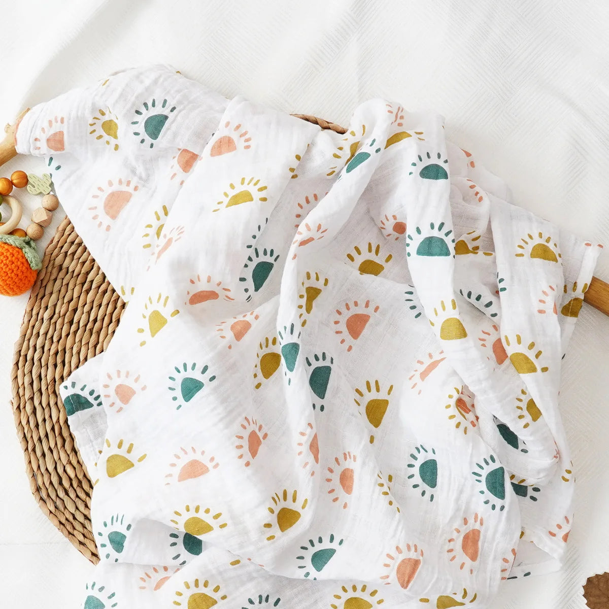 Kangobaby 2layers Muslin Swaddle Wrap 100% Swaddle Blanket Newborn Organic Baby Swaddle Blanket