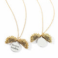 Wholesale Custom logo Necklace Laser You Are My Sunshine Stainless Steel Pendant Alloy Sunflower Necklaces for Women