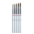 Professional Nail Tools White 100% Kolinsky Pure Sable Acrylic Heart Nail Brush