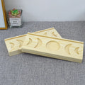 Divination Witchy Room Decor Tarot Card Accessories Wood Triple Moon Altar Candle Holder Display Stand