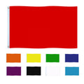 Ready to Ship 75D Polyester Lightweight 3X5FTS Colorful Solid Red Banner Flag with Eyelets for Hanging Silk Screen Printed