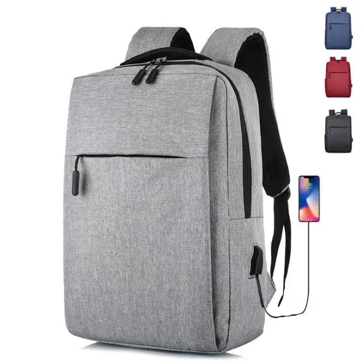 Custom LOGO Men's Computer Backpack with USB Business Casual Laptop Backpack Student School Bag