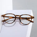 DOISYER Retro Gamer Frame Anti-Glare Eyeglasses for Women Small TR90 Amber Blue Light Blocking Computer Glasses Print Pattern