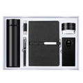 OEM VIP Business Stainless Steel Notebook Flask Speaker 16GB USB Flash Drive Power Bank 6-in-1 Office Supplies Set for Gift