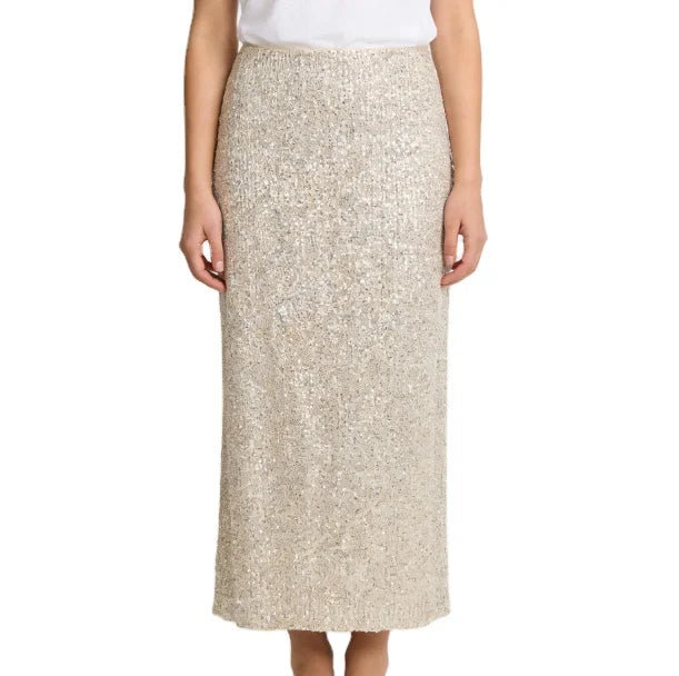 Women's New Design Fashion Champagne Sequin Elegant Skirts for Women Party Wear