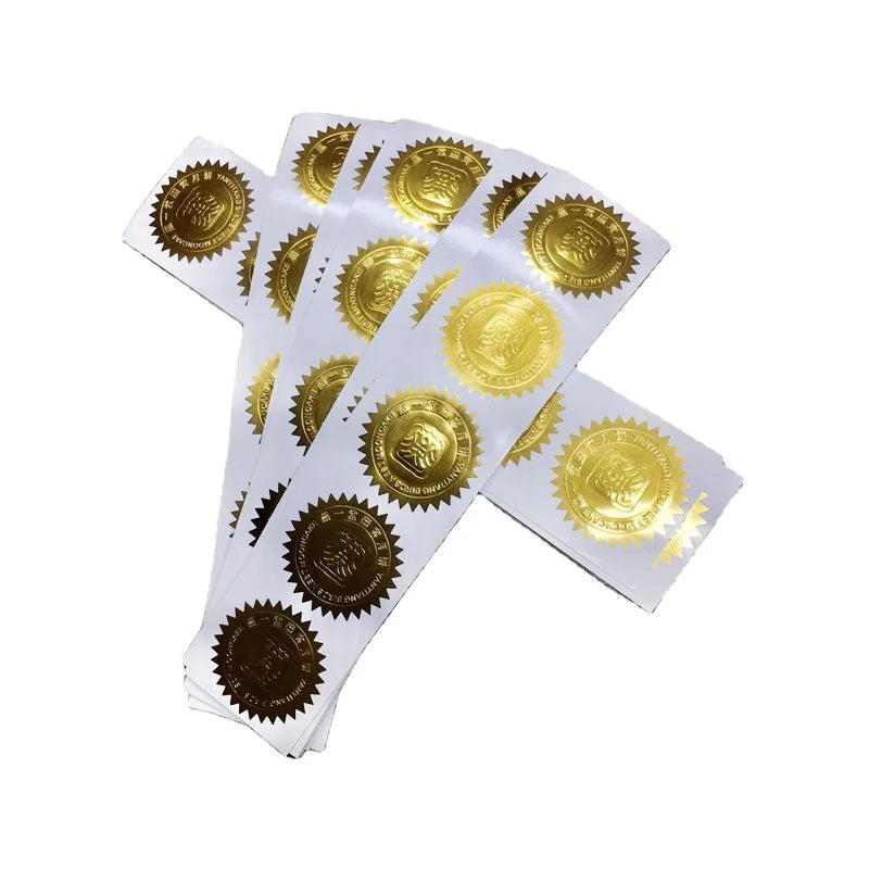 Holographic Label With QR Code Serial Number Hologram Fashion Stickers Sheet Rainbow Color