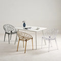 Modern Italian Resin Banquet Chair Hotel Furniture Armless Design PP Transparent Stackable for Wedding Home Office Living Room