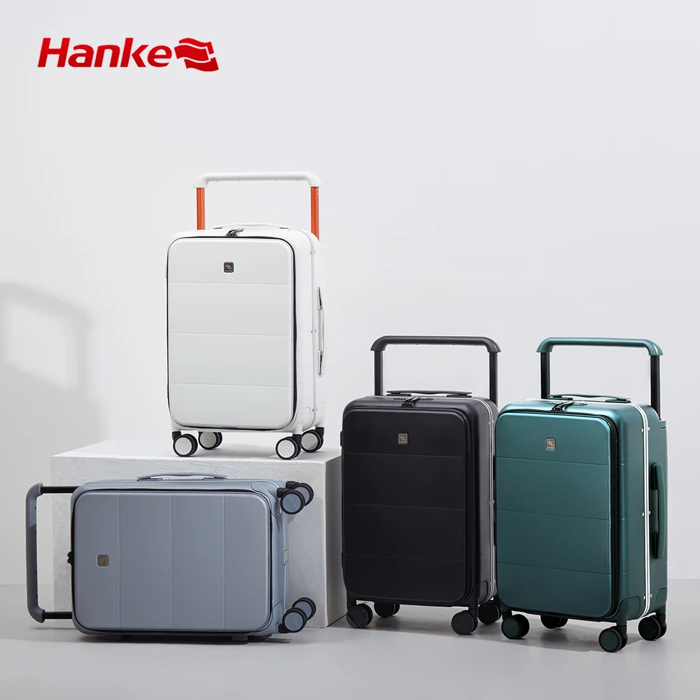 Hanke Aluminum Trolley Travel Suitcase Easy Carry on Luggage Set Spinner Wheel Suitcase Luggage