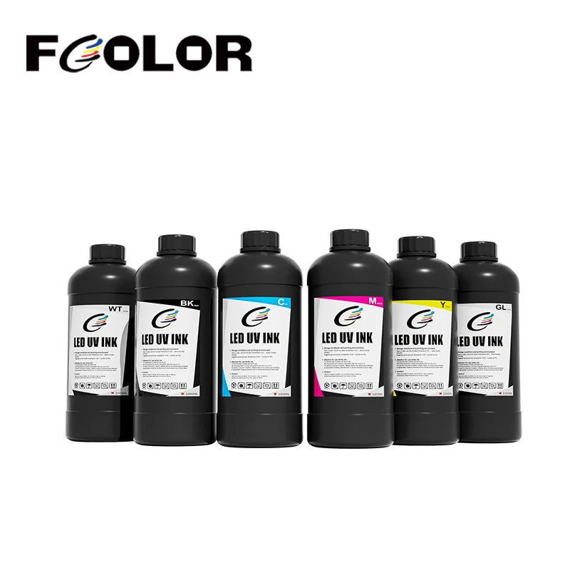 High Adhesion Universal 500ml UV Printing Ink Quick Drying Waterproof and Sun-resistant Suitable for Ricoh Epson Printheads