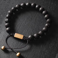 New Braided Metal Square Bead Bracelet Natural Stone Beads Men Natural Tiger Eye Stone Yoga Bracelets Bangle