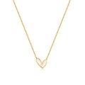 Minimalist Jewelry Cute Necklace Stainless Steel Shell Heart Charm Necklace