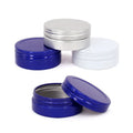 25g Aluminum Round Black Cosmetic Tins  Empty Flat Aluminum Lip Balm Empty Tin Can Jars Aluminum Metal  Tins