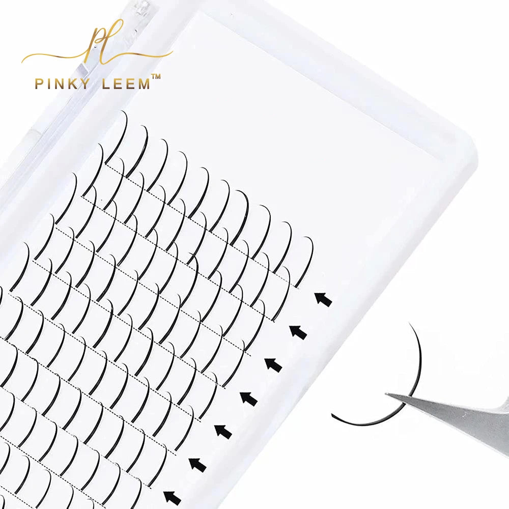 Pinky leem Wholesale Private Label Mink False Lashes Private Label Custom Package  C D Warping Eyelash Extension