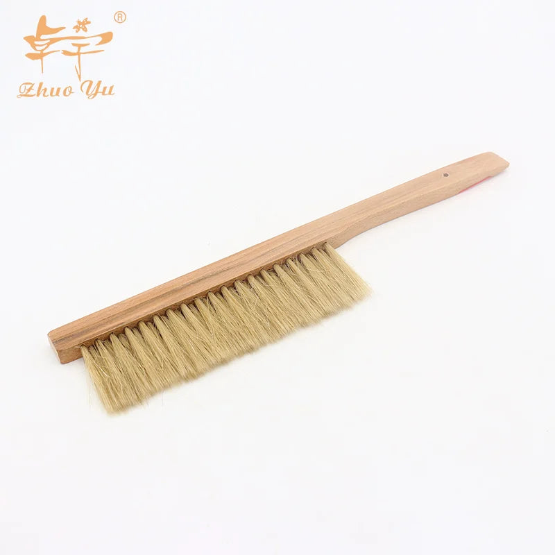 New Beekeeping Tools Hive Clean Yellow Wood Pig's Bristles Brush Bee Sweep Brush for Bees Cleaning