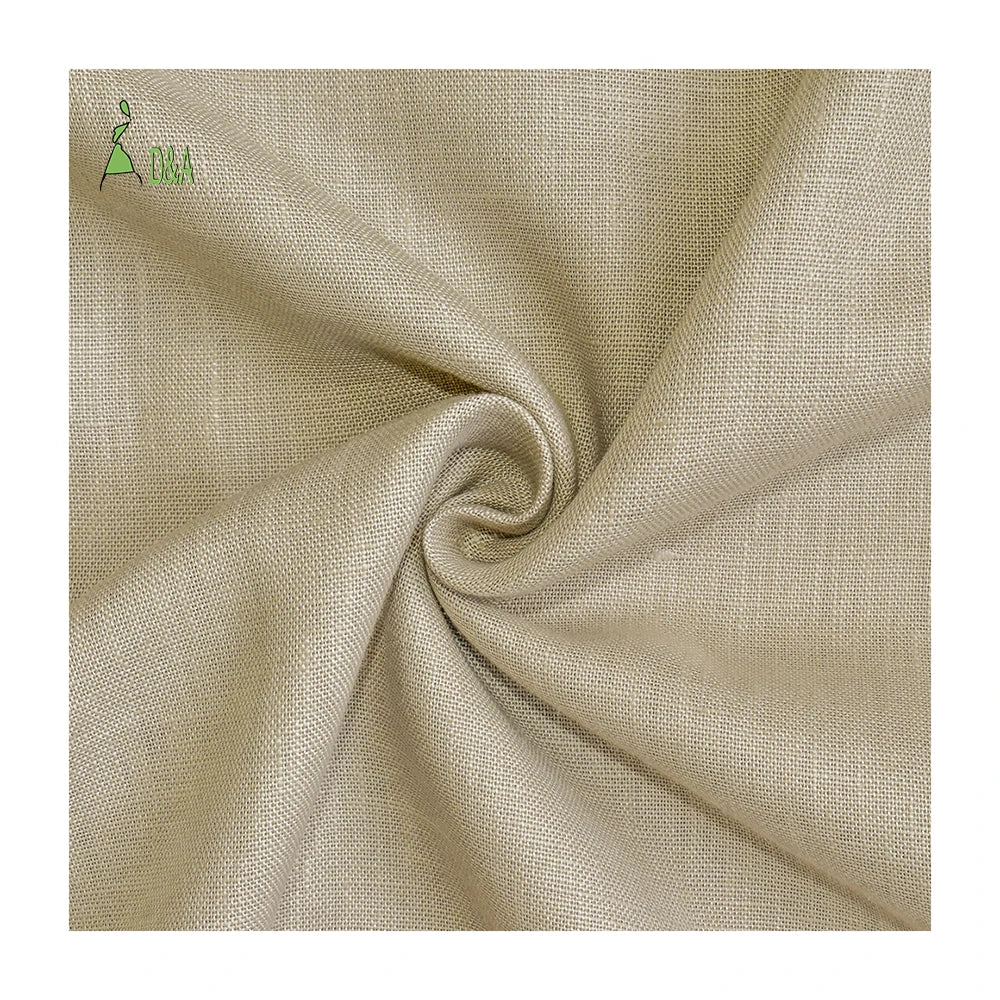 100% Natural Beige Solid Linen Fabric Eco-Friendly Woven Upholstery for Home Decor for Shirts and Dresses for Girls and Boys