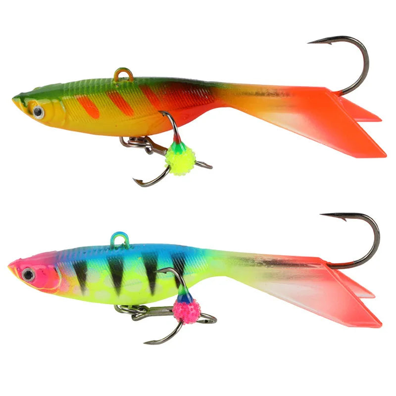 WEIHE Fishing Soft Lure Wobblers 9g Artificial Bait Silicone Fishing Lure Sea Bass Carp Fishing Lead Spoon Jig Lures Tackle