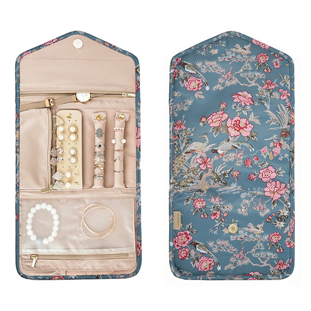 Customizable Travel Fashion Jewellery Organiser Bag Wholesale Roll Foldable Jewelry Case for Lady OEM