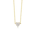 Fashion Jewelry 925 Sterling Silver Heart Necklaces love Heart Diamond Gold Plated Necklaces Women Valentine's Day