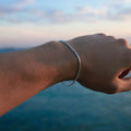 SC Minimalist Stainless Steel Mens Bracelets Jewelry Couple Bracelets 14K Gold Plated Flat Thin Snake Chain Bracelets Women Men