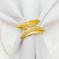 Wholesale Luxury Accessories Gold Napkin Holder Metal Leaf Napkin Rings Buckle for Wedding Table Decoration