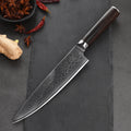 8 Inch Professional 67 Layers Chef Knife Damascus Steel Knife with Ebony Wood Handle
