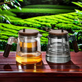 Modern Design High Borosilicate Glass All-Glass Inner Infuser Tea Water Separation Coffee Tea Set 600ML With Handle