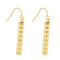 OEM Fashion Shining Cylinder Earrings Women Long Drop Dangle Jewelry Brinco Gold Plated Copper Trendy Style Silver Plated Brass MegaBDM