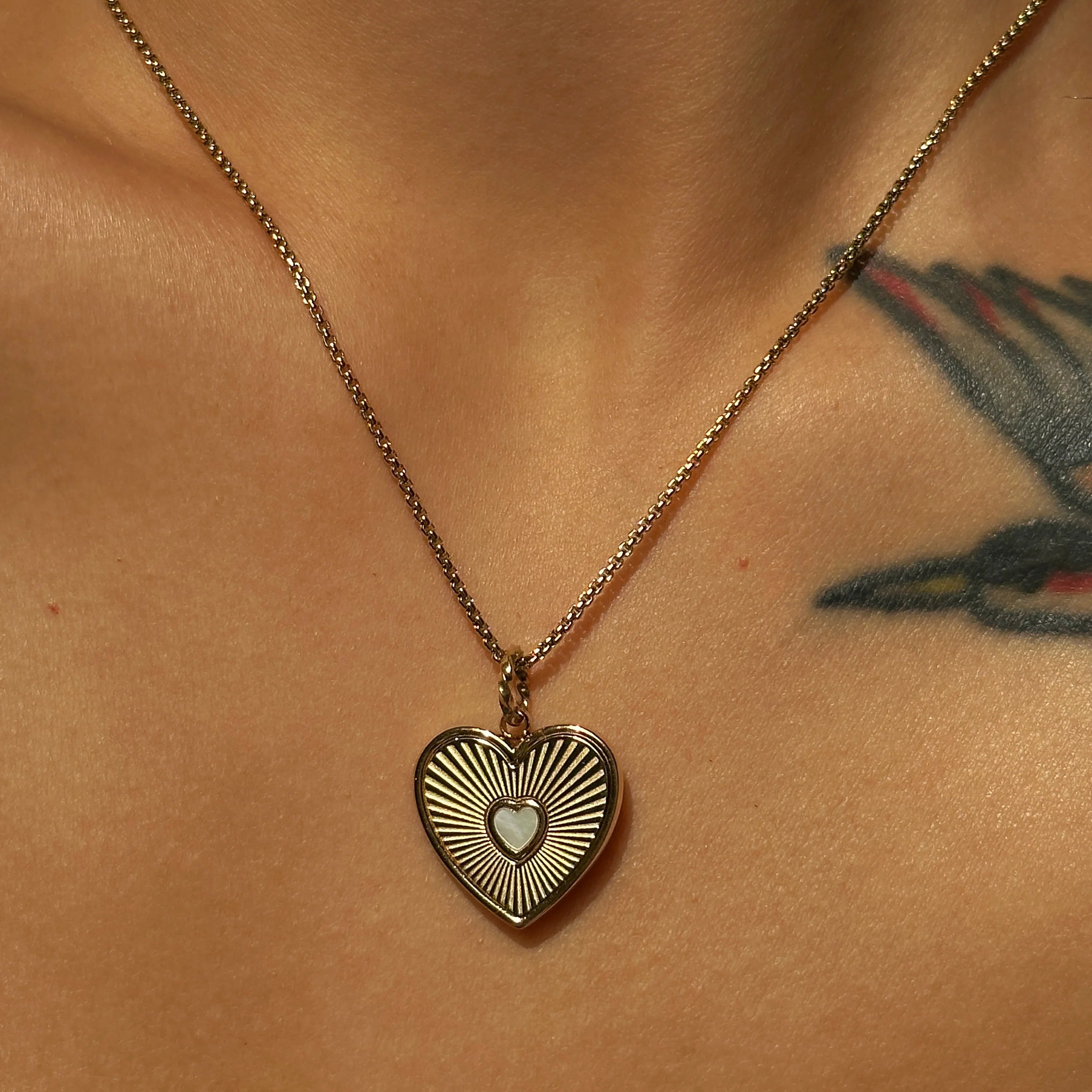 2023 Dazan New 18k Gold Plated Tarnish Free Stainless Steel Valentine S Day Love Heart Zircon Box Chain Necklace for Women Gift