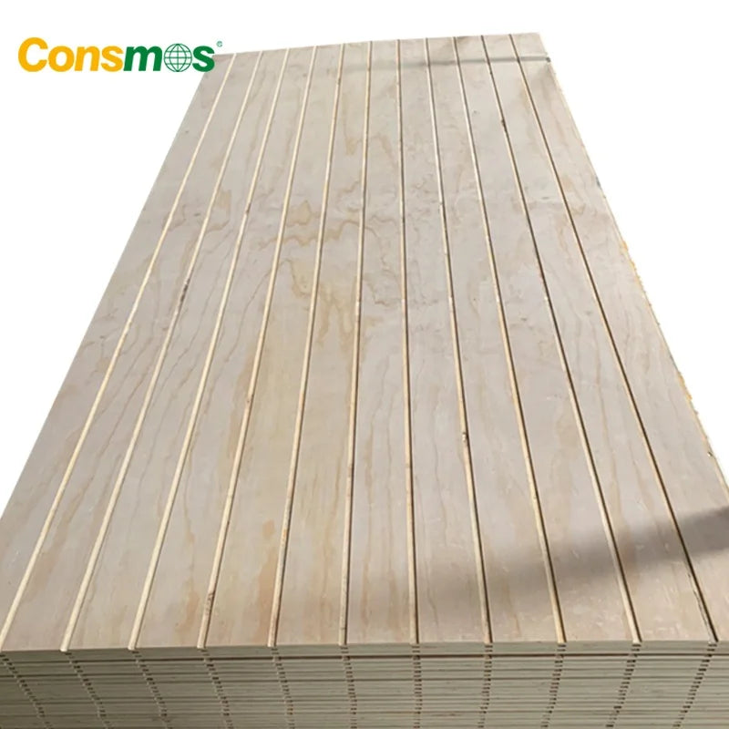 4x8 3/4 Tongue and U/V/W Groove Slotted Pine Plywood for Ceiling