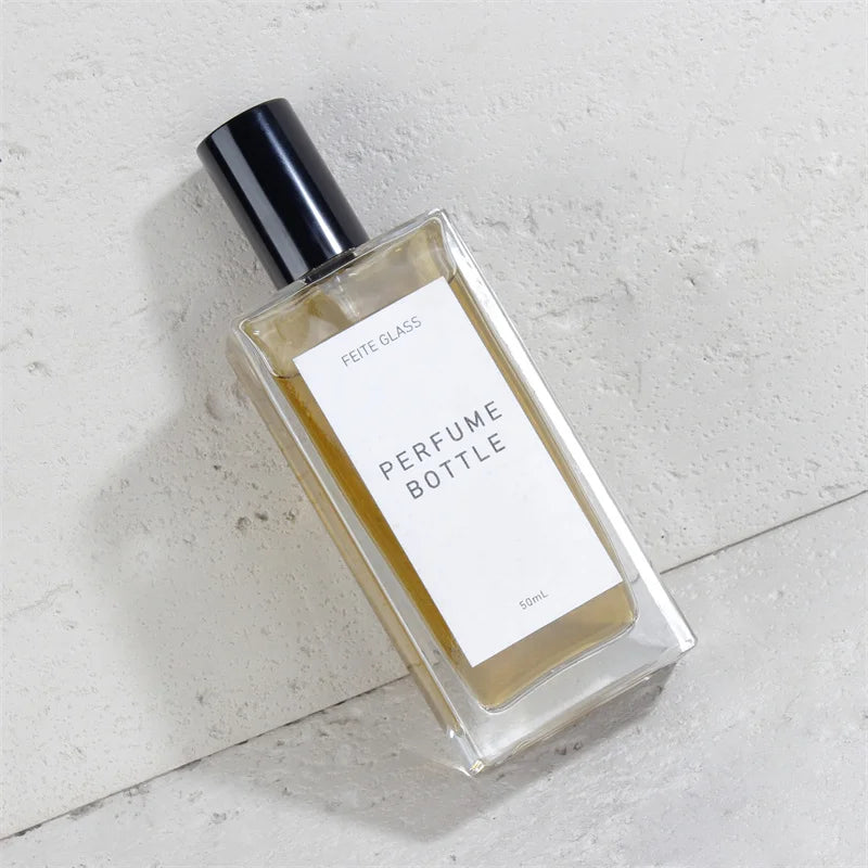 Wholesale 50ml Rectangular Perfume Glass Bottle 30ml 100ml Empty Perfume Bottle