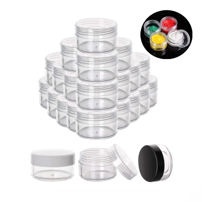 2g 3g 5g 10g 15g 20g 30g 50g Portable Plastic Cosmetic Empty Jars Clear Bottles Eyeshadow Makeup Cream Lip Balm Container Pots