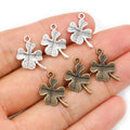 40pcs 17x11mm Antique Silver Color Bronze Flower  Handmade Charms Pendant DIY Jewelry Findings for Bracelet Necklace
